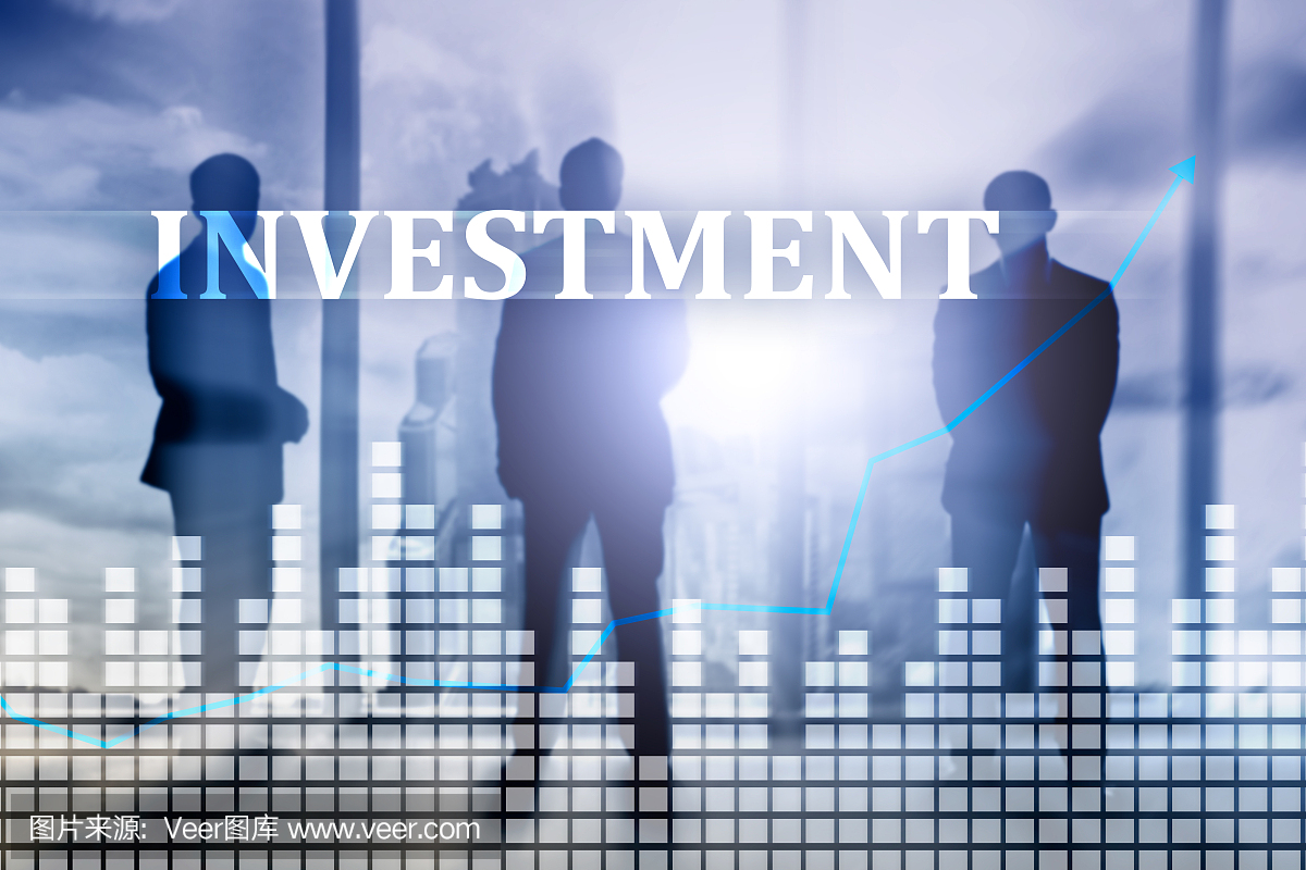 投資、投資回報(bào)率、金融市場(chǎng)概念。雙重曝光。