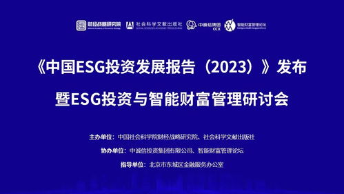 中國(guó)esg投資發(fā)展報(bào)告 發(fā)布 馬永諳 智能財(cái)富管理推動(dòng)esg投資發(fā)展